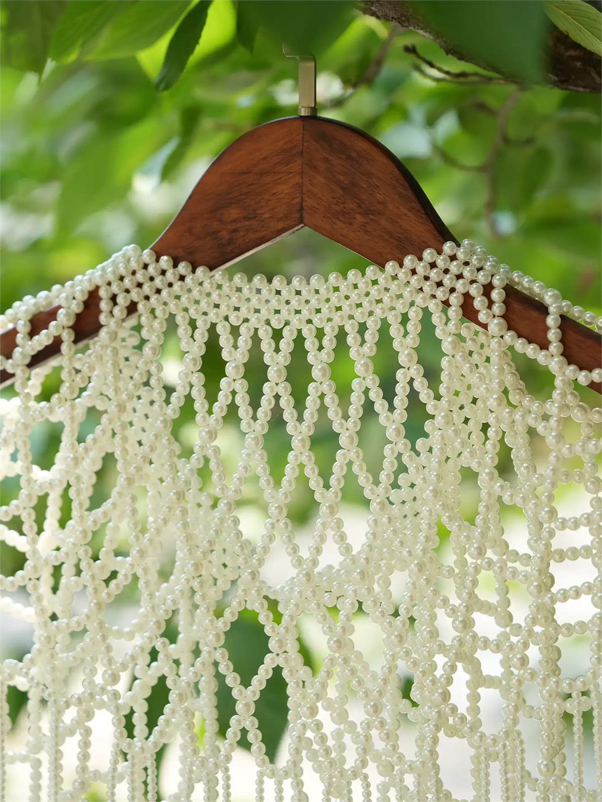 Yun Dang Pearl Beaded Tassel Cape