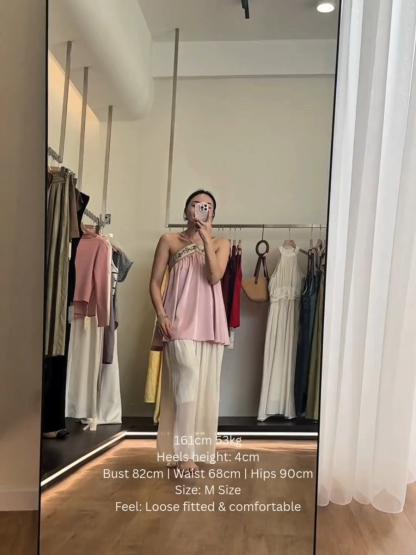 Li Mei Halter Neck Oriental Top