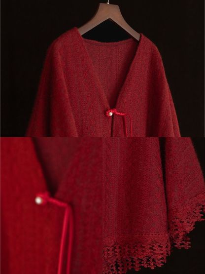 Yun Ceng Lace Tassel Shawl