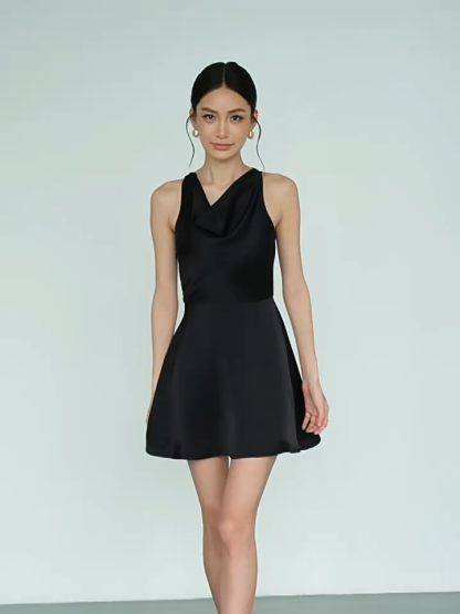 Valenteana Satin Fit & Flare Dress