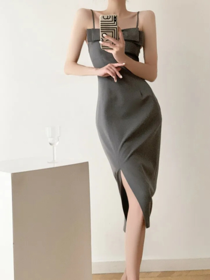 Ethel Bow Front Cami Dress-The Black Bow-