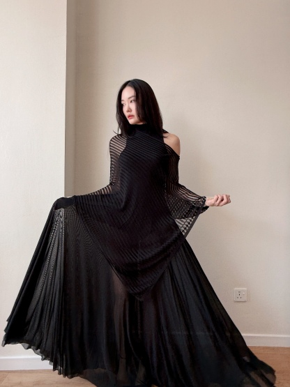 Dracula Bodycon Sheer Maxi Dress