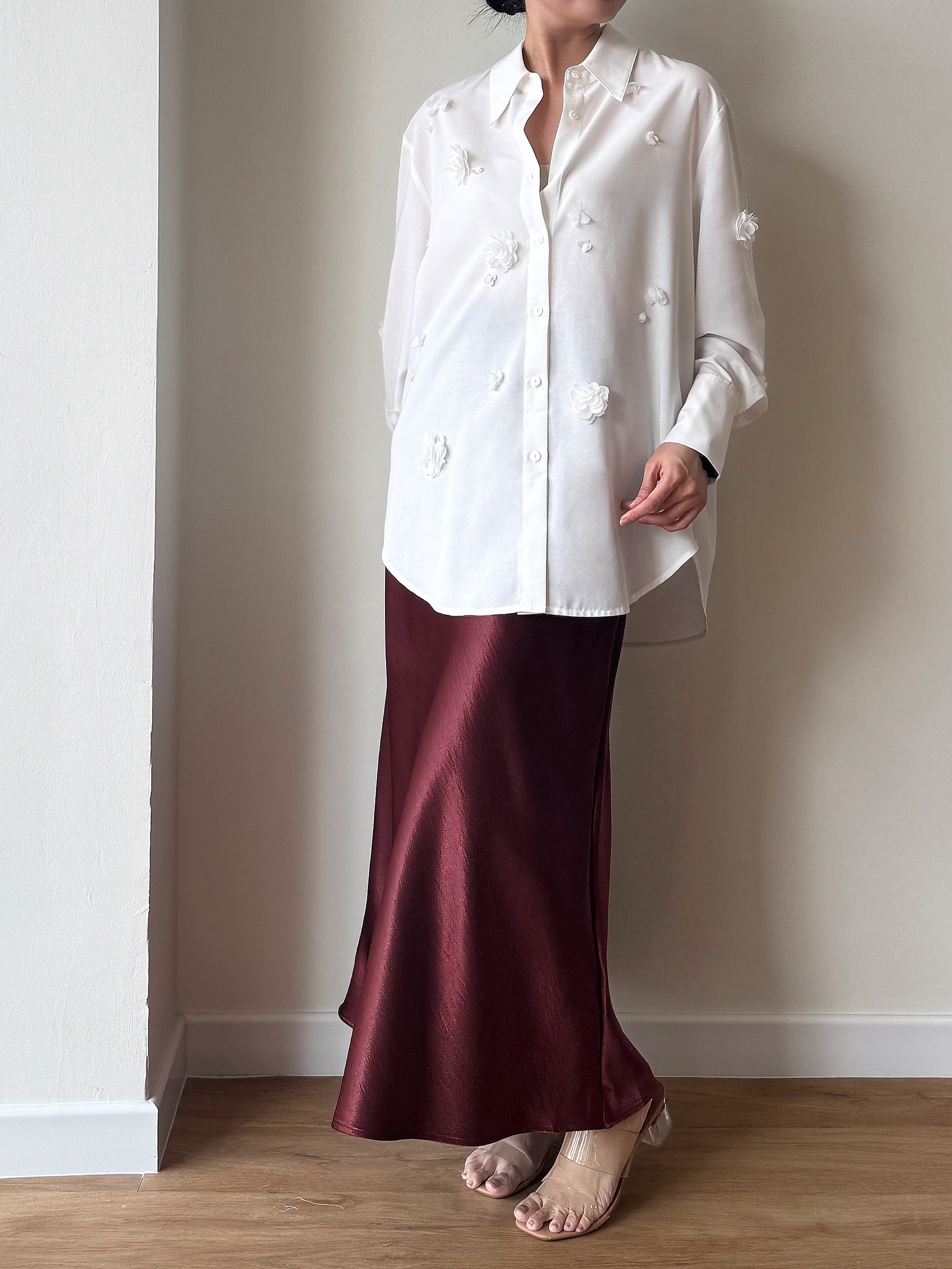 Leona Detailed 3D Floral Shirt 