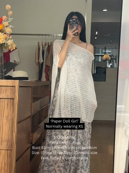 Yelene Sheer Cape Shawl