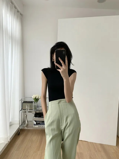 Mikeyla Cap Sleeve Knit Top-The Black Bow-
