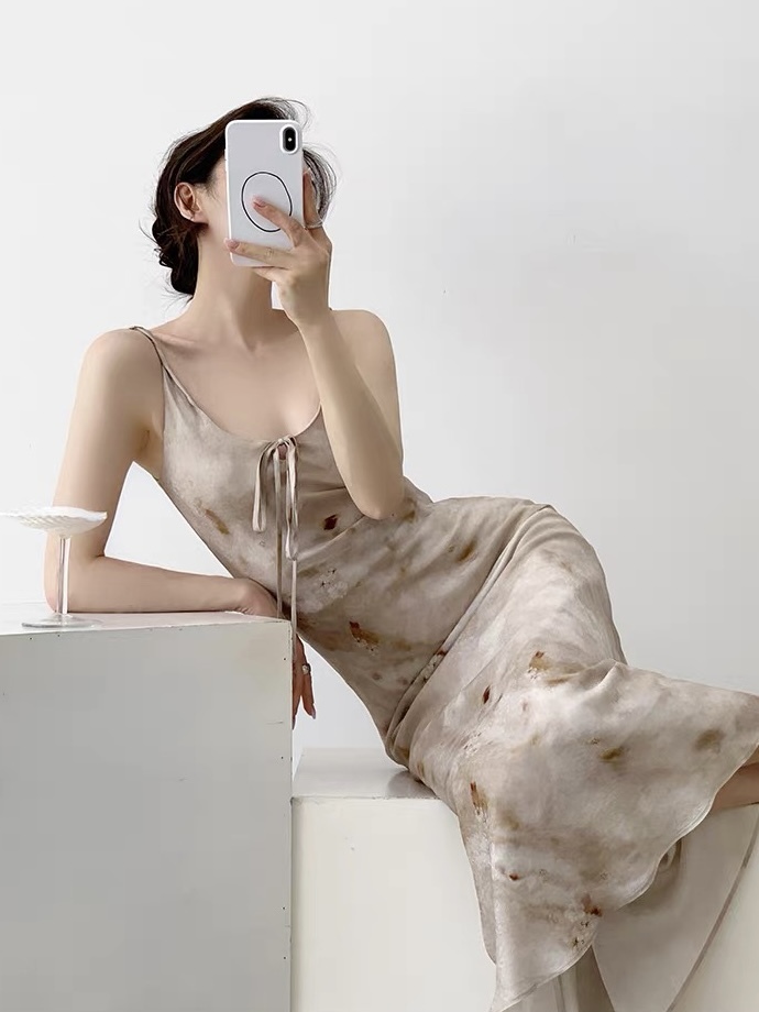 Kashy Water Colour Chiffon Cami Dress