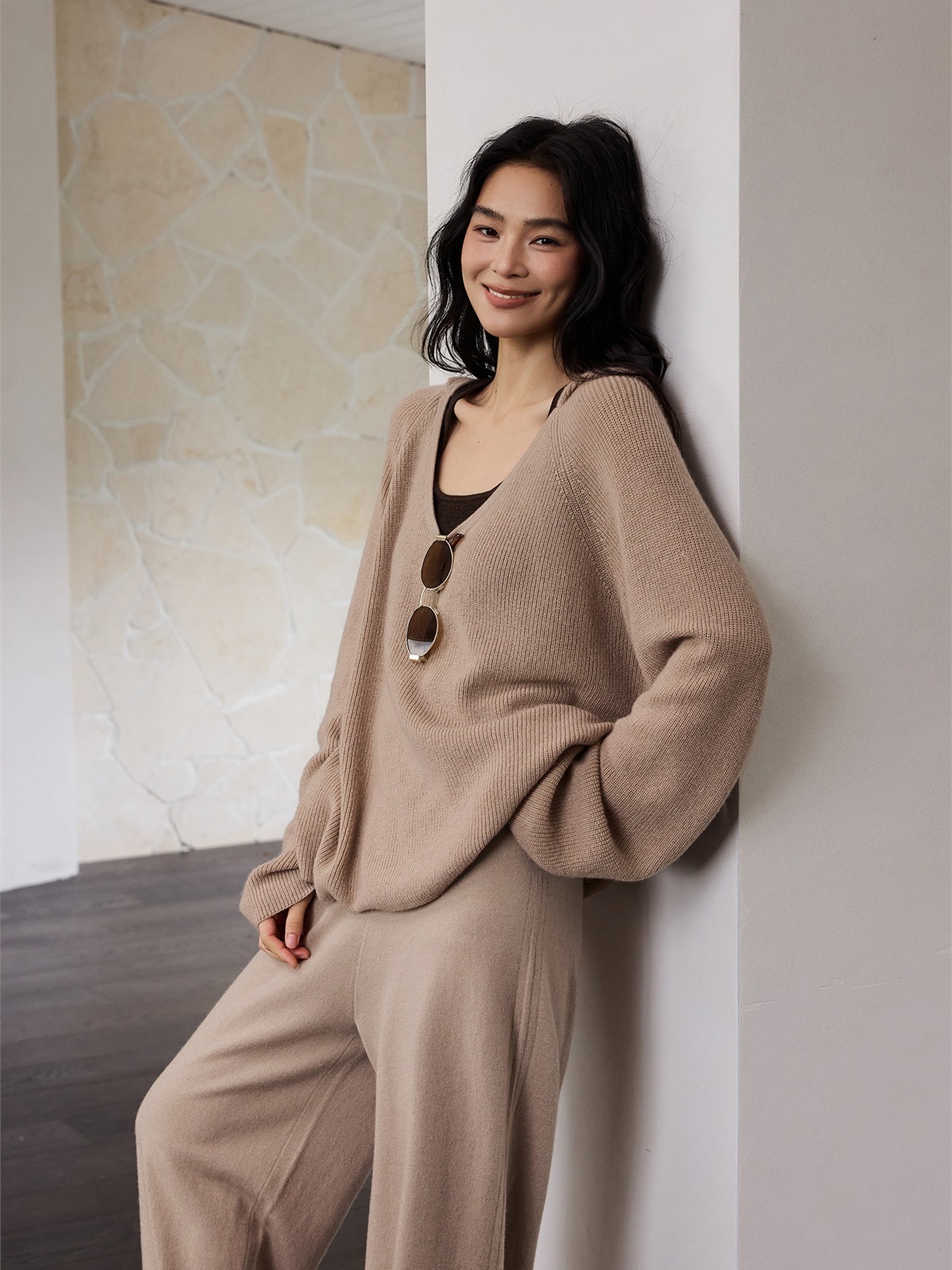 Hya Oversized Knit Top, Singlet & Wide-Leg Pants (Sold Separately)