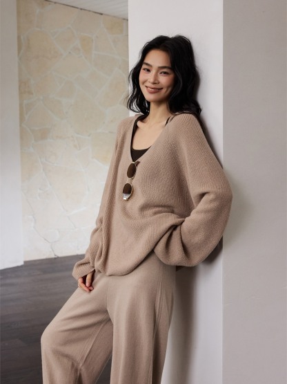 Hya Oversized Knit Top, Singlet & Wide-Leg Pants (Sold Separately)