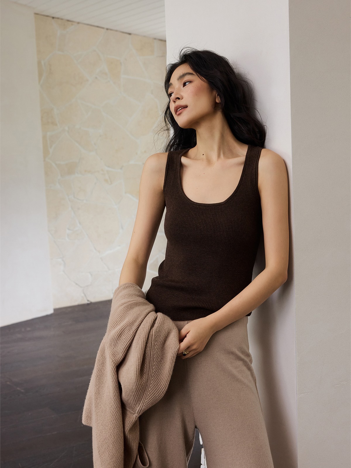 Hya Oversized Knit Top, Singlet & Wide-Leg Pants (Sold Separately)