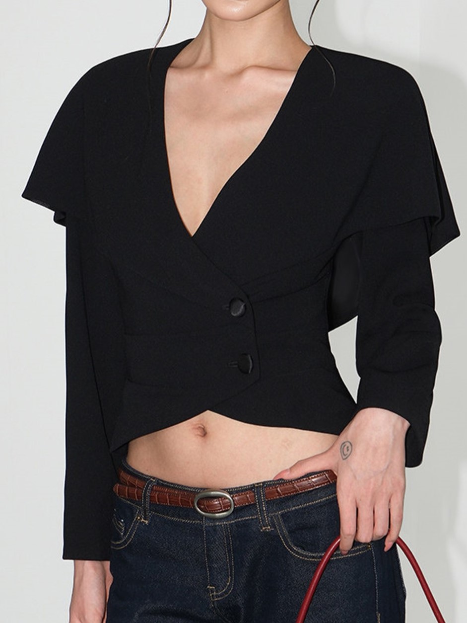 Louie Sculpted Capalet Blazer