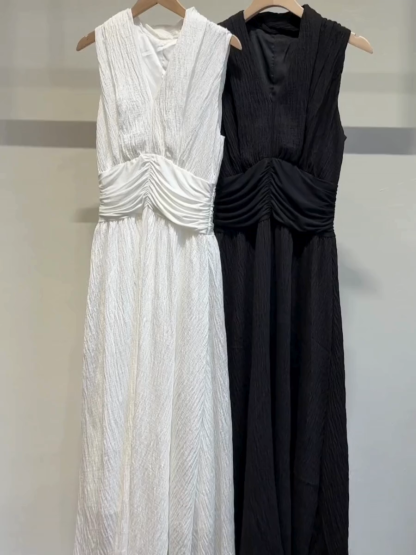 Chealsea V-Neck Graceful Drape Dress (DR101)