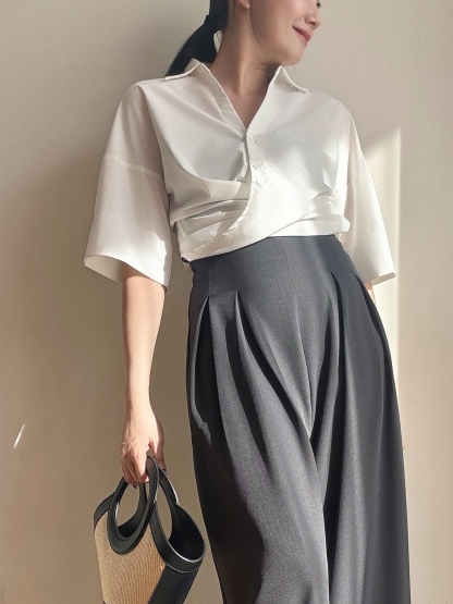 Verona Mid Sleeve Waist Tie Shirt
