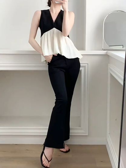 Marlon Color Contrast Blouse