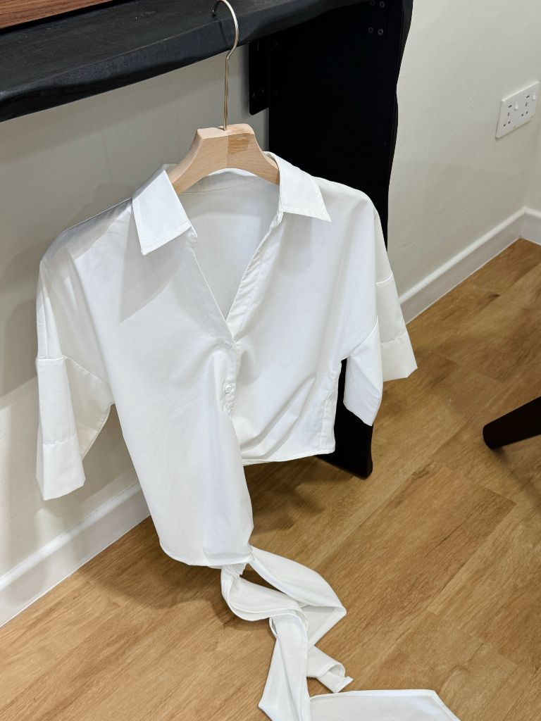 Verona Mid Sleeve Waist Tie Shirt