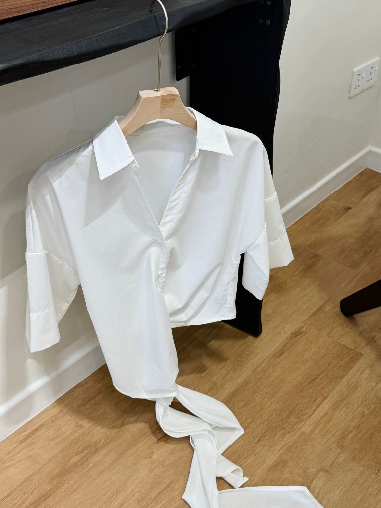 Verona Mid Sleeve Waist Tie Shirt