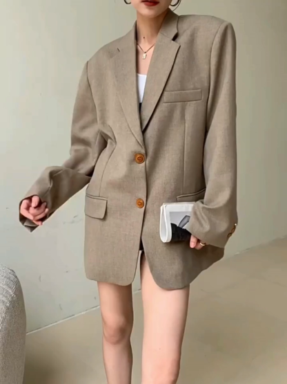 Xhaly Oversized Flap Collar Blazer