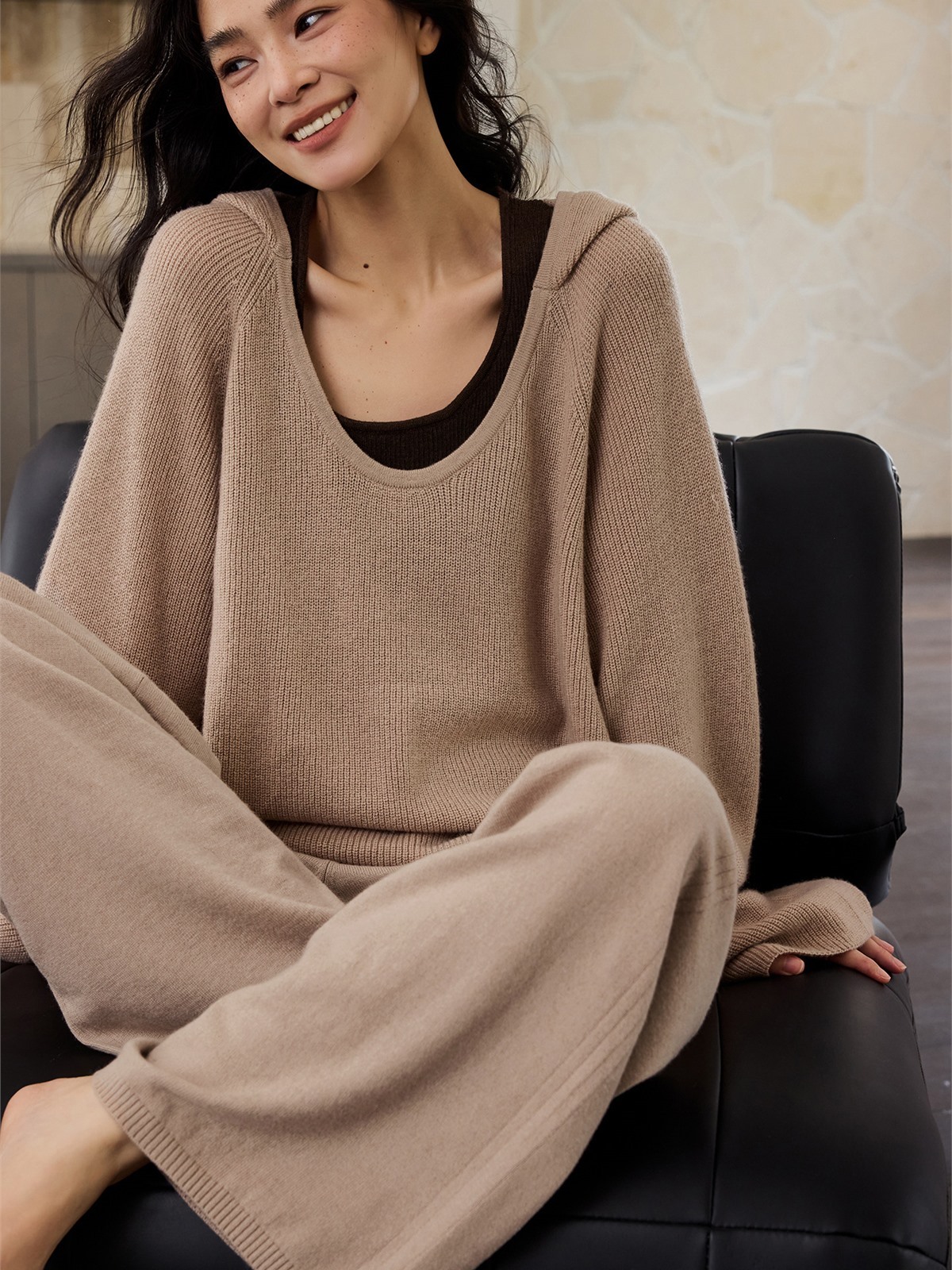 Hya Oversized Knit Top, Singlet & Wide-Leg Pants (Sold Separately)