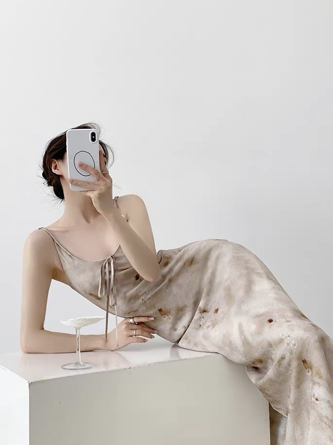 Kashy Water Colour Chiffon Cami Dress