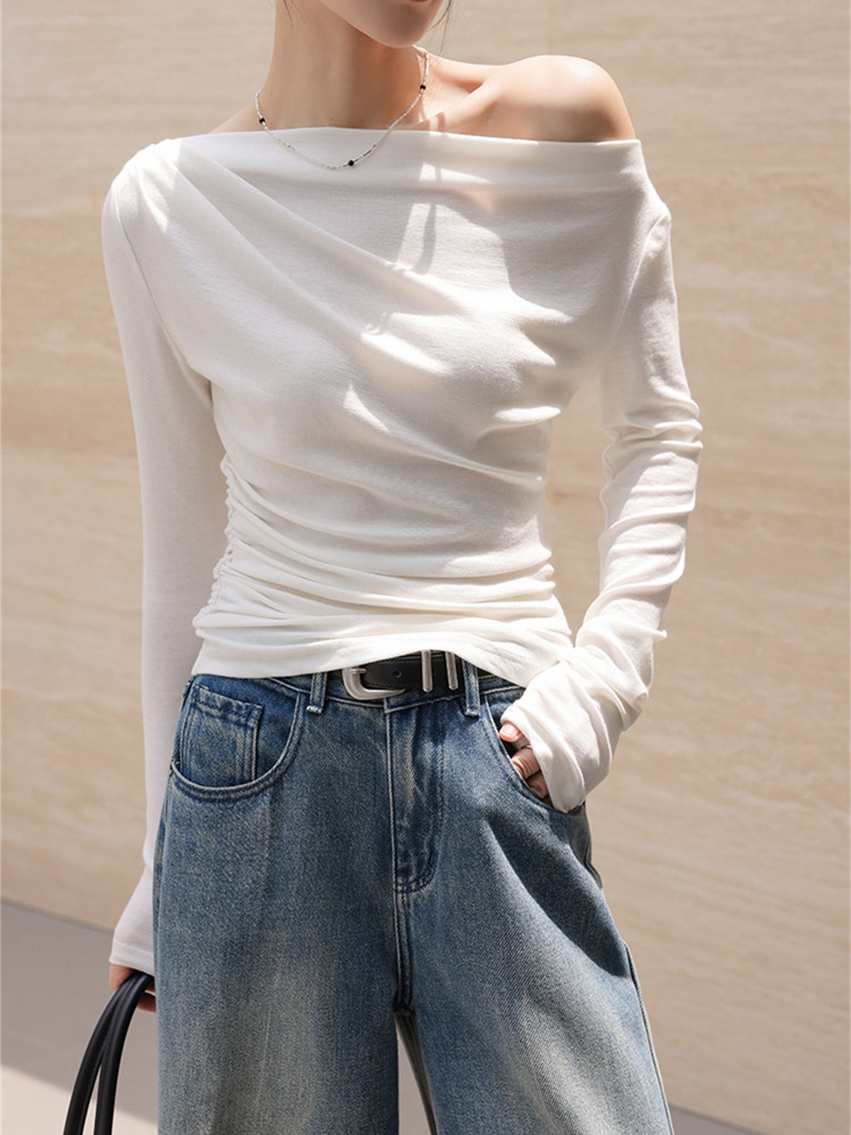 Haven Soft Draped Long-Sleeve Top