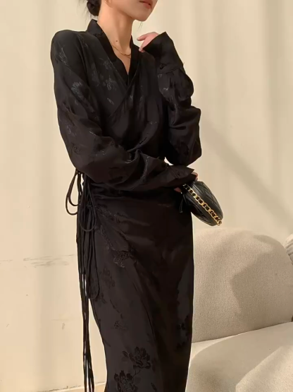 Yu Bi Oriental Wrap Dress