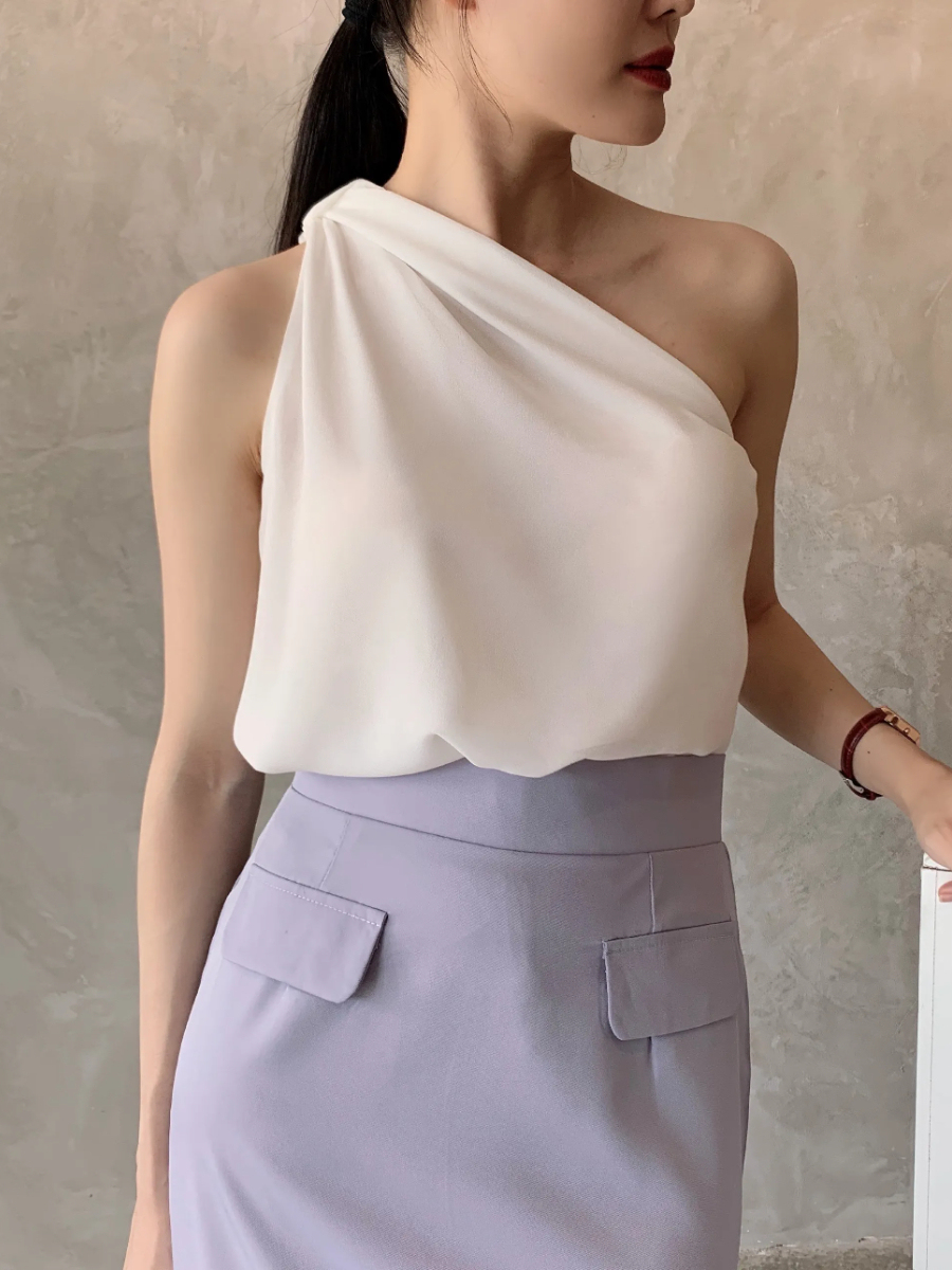 Matilda Chiffon Toga Top-The Black Bow-