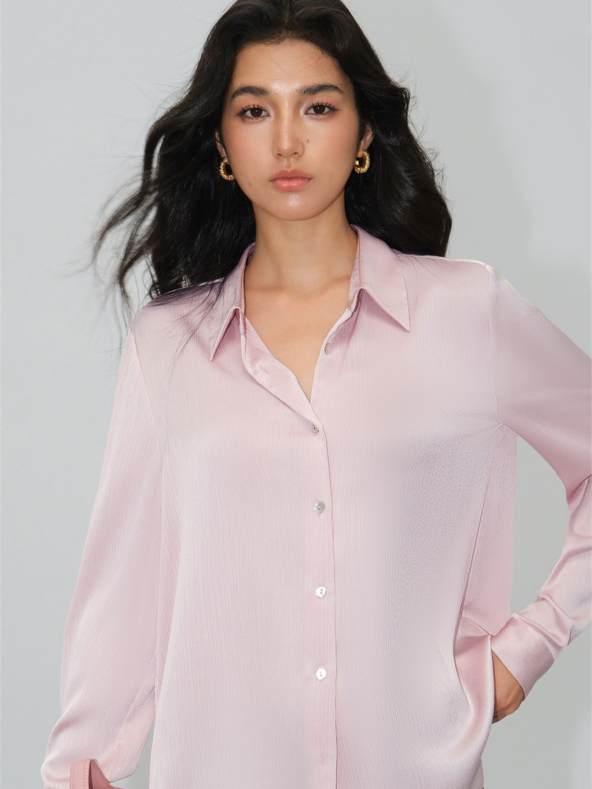 Jocelyn Textured Long Sleeve Shirt