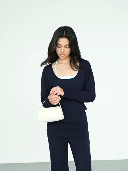 Vaiana Three-Piece Casual Knit Top & Panel Overlay Pants (Sold Seperately)