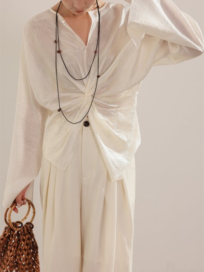 Haven Tie-Front Blouse