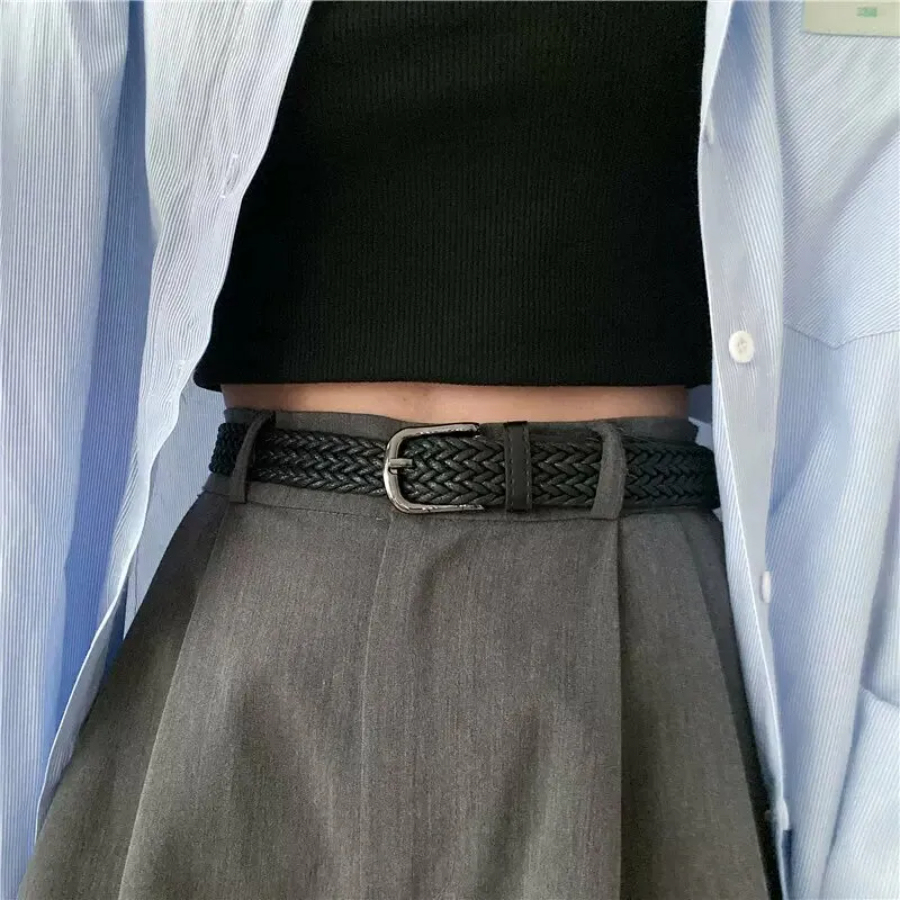 Chloe Weave Belt-The Black Bow-