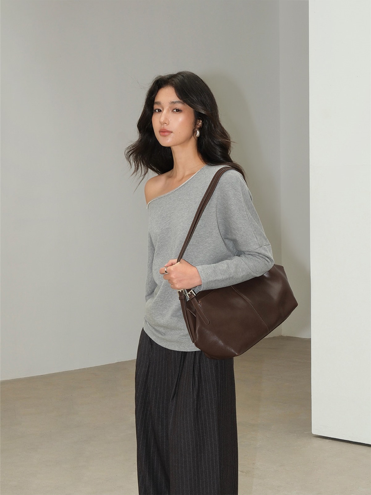 Laurette One-Shoulder Relaxed Cotton Top