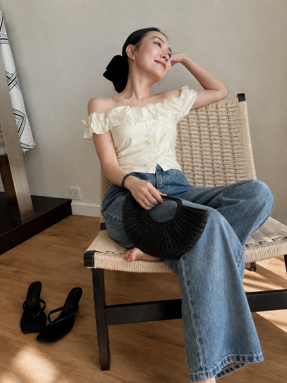 Celina Ruffle-Trim Off-Shoulder Top 