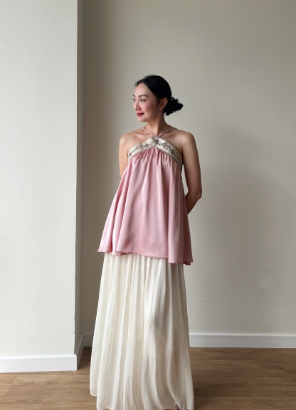 Li Mei Halter Neck Oriental Top