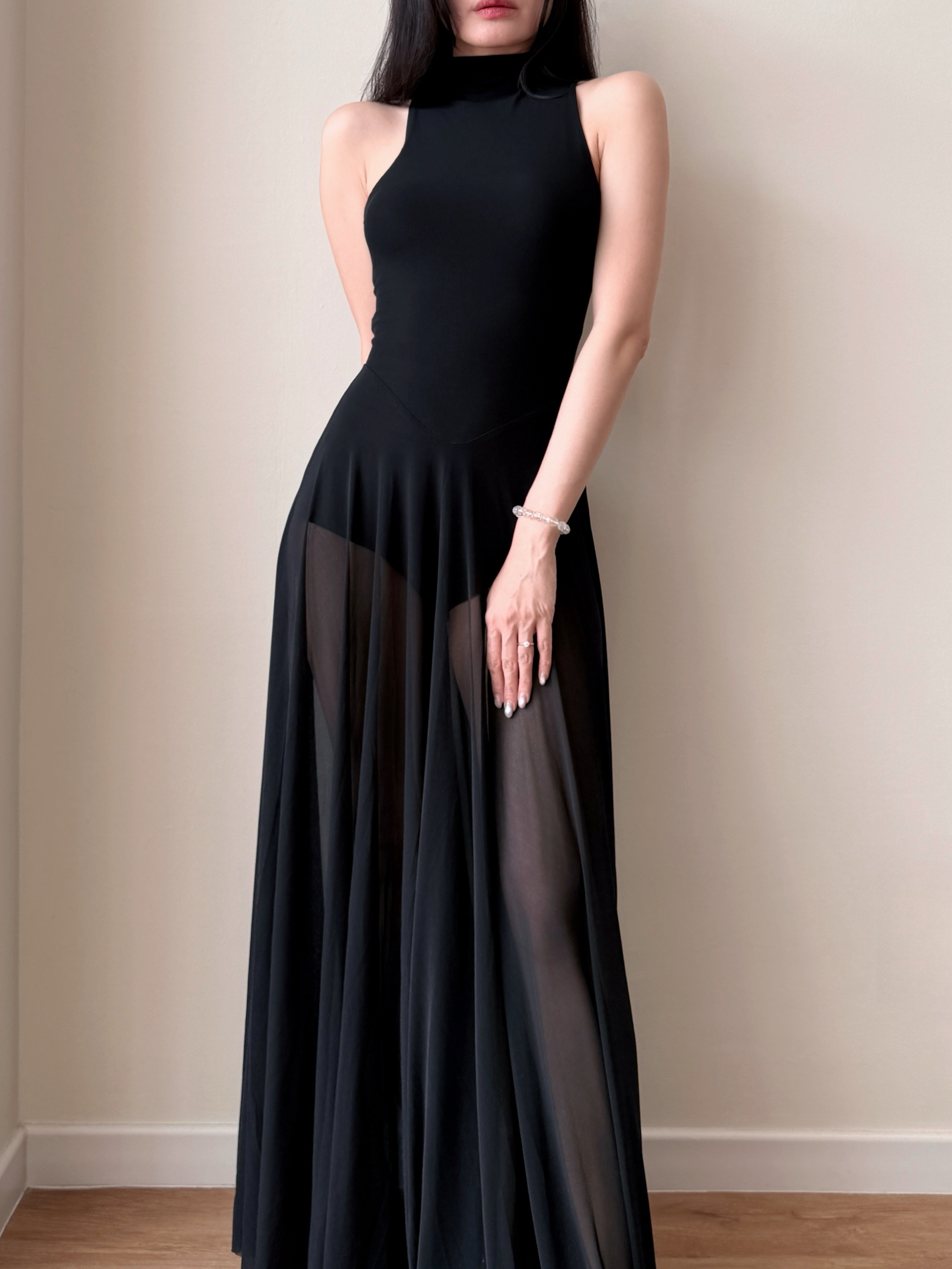 Dracula Bodycon Sheer Maxi Dress