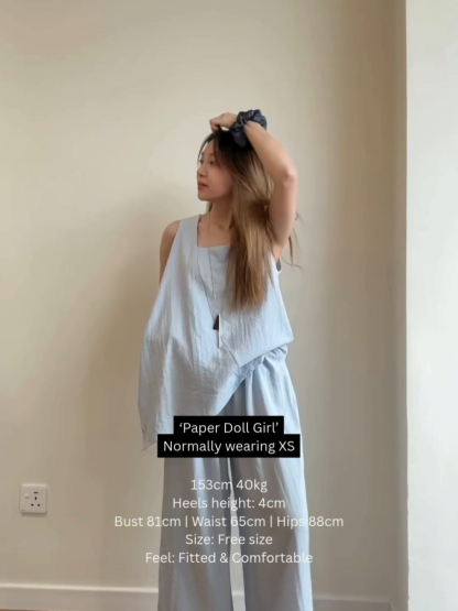 Square Neck Top & Pants Set (PTS103)