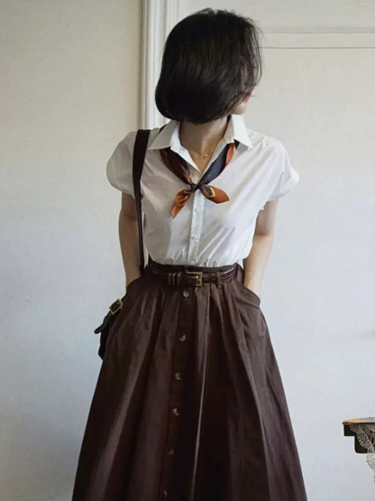 Greta Collar Shirt-The Black Bow-