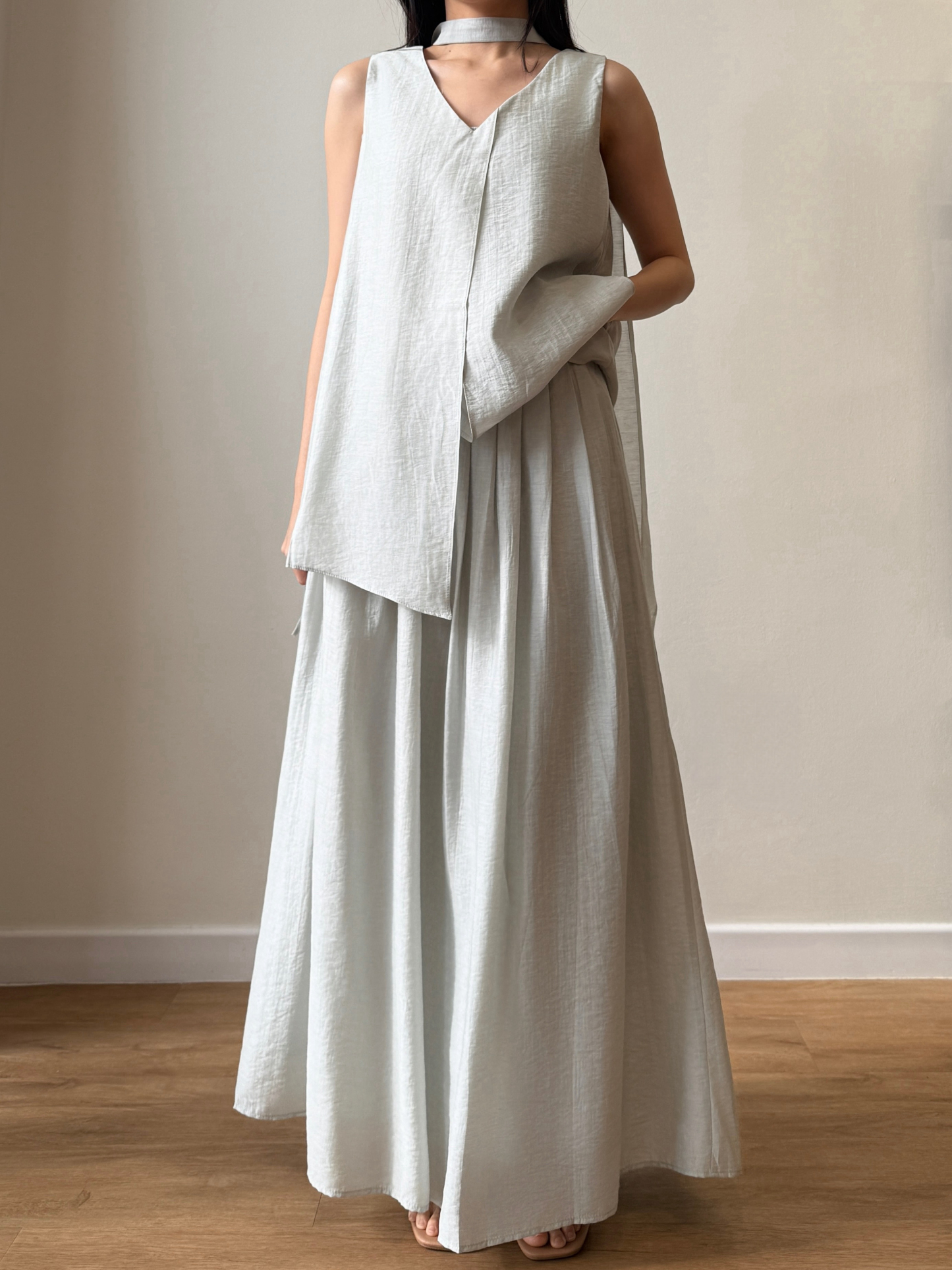 Peyton Tencel Sleeveless Top & Skirt Set 