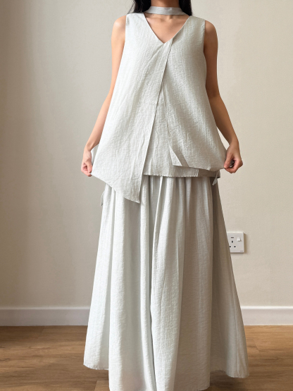 Peyton Tencel Sleeveless Top & Skirt Set 