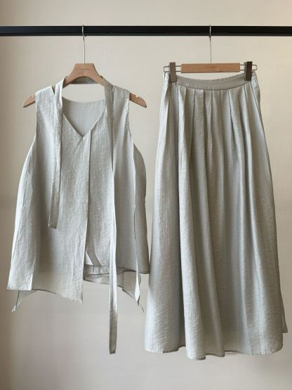 Peyton Tencel Sleeveless Top & Skirt Set 