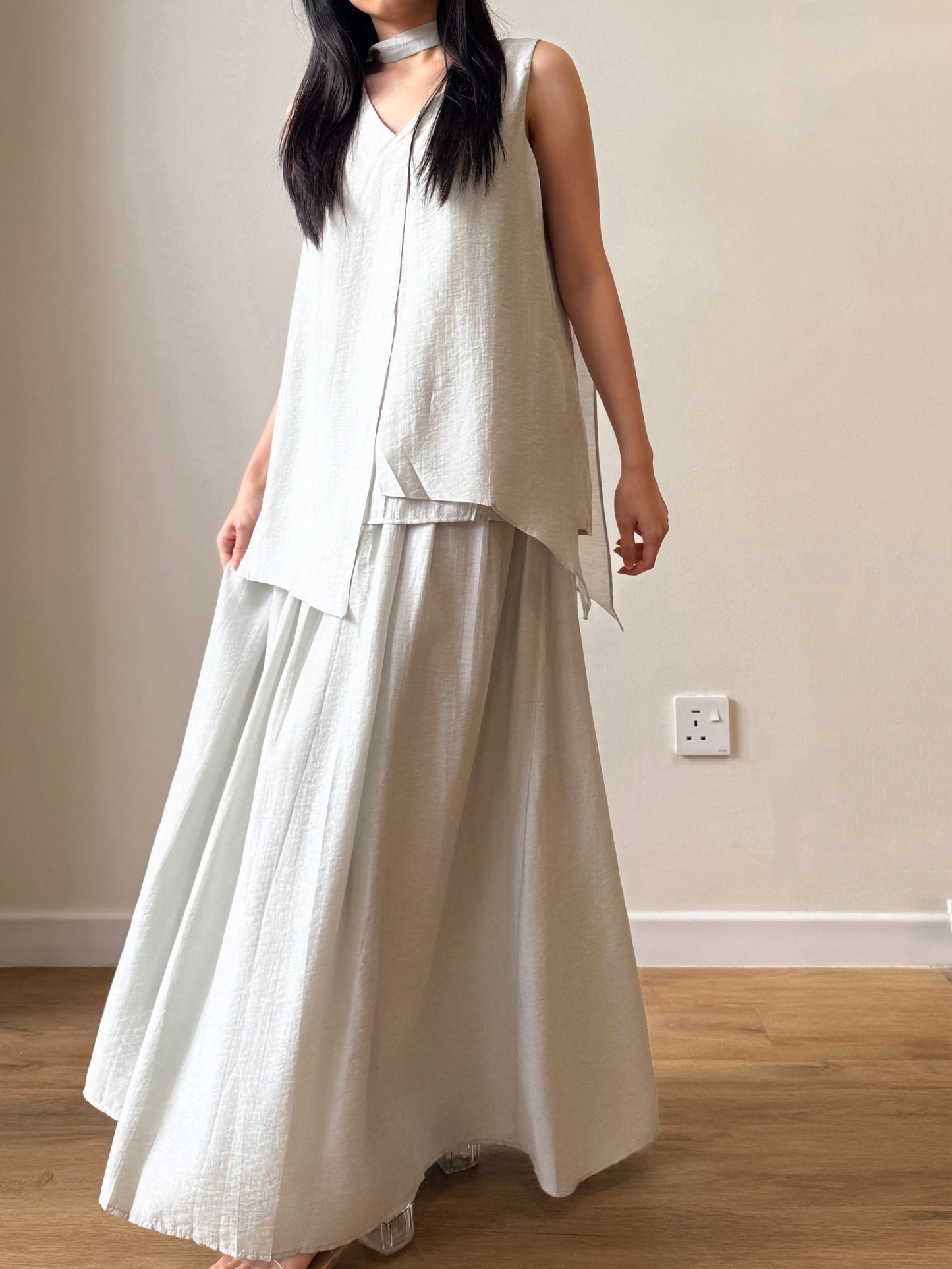 Peyton Tencel Sleeveless Top & Skirt Set 