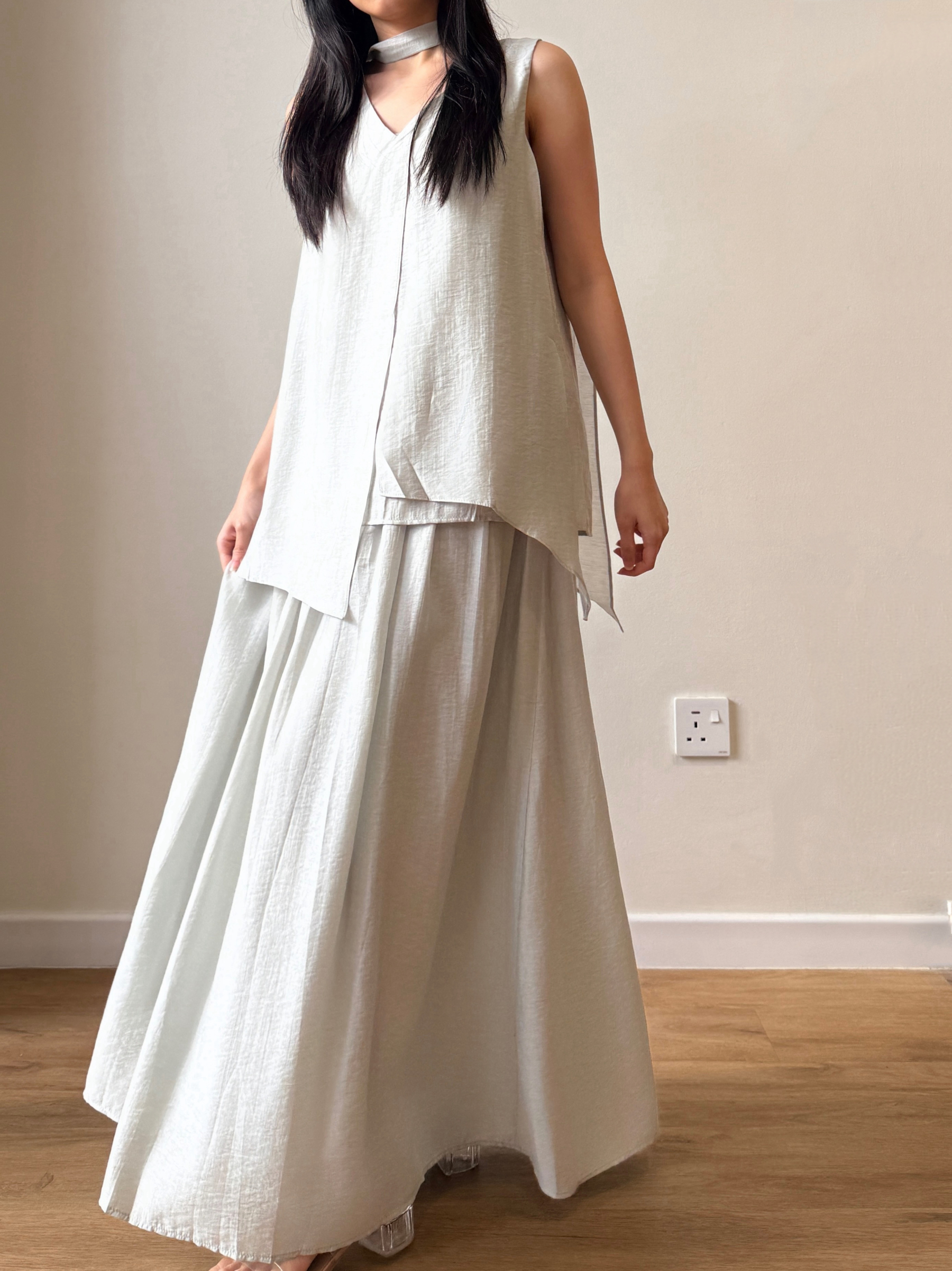 Peyton Tencel Sleeveless Top & Skirt Set 