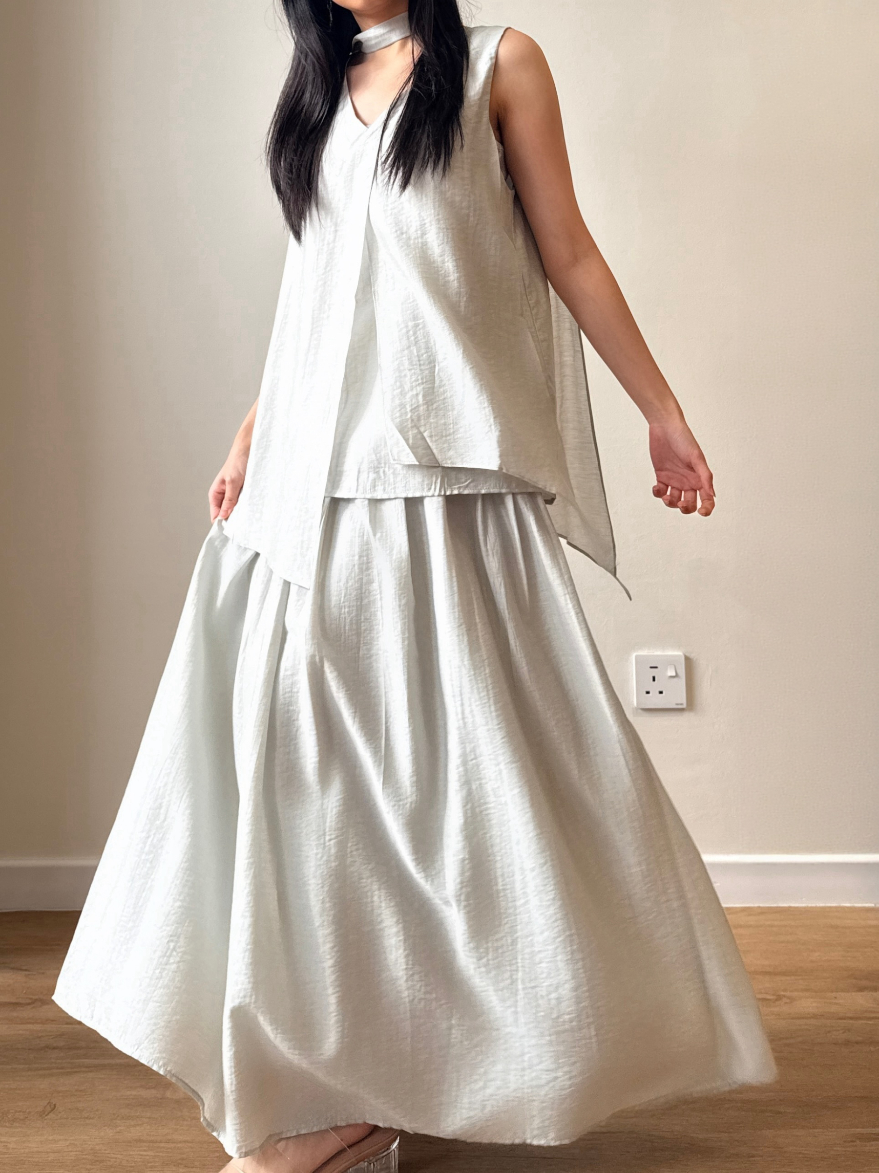 Peyton Tencel Sleeveless Top & Skirt Set 