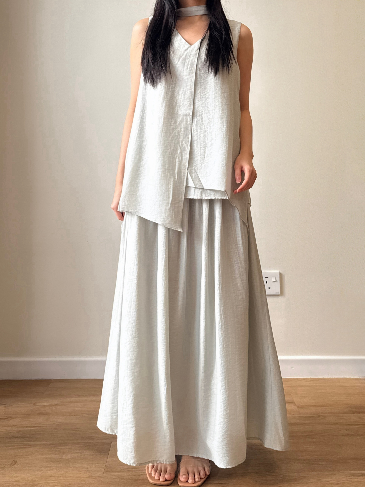 Peyton Tencel Sleeveless Top & Skirt Set 