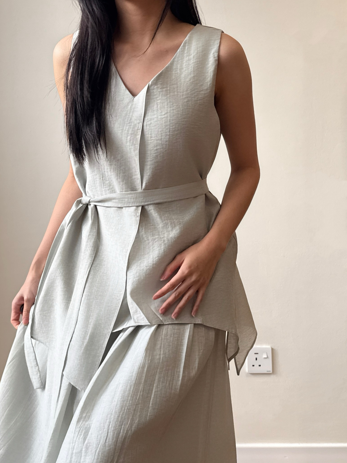 Peyton Tencel Sleeveless Top & Skirt Set 
