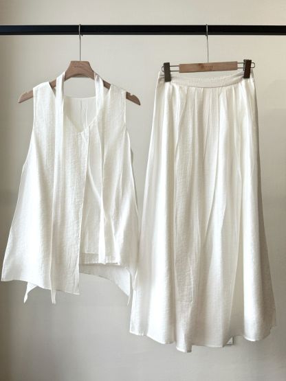 Peyton Tencel Sleeveless Top & Skirt Set 