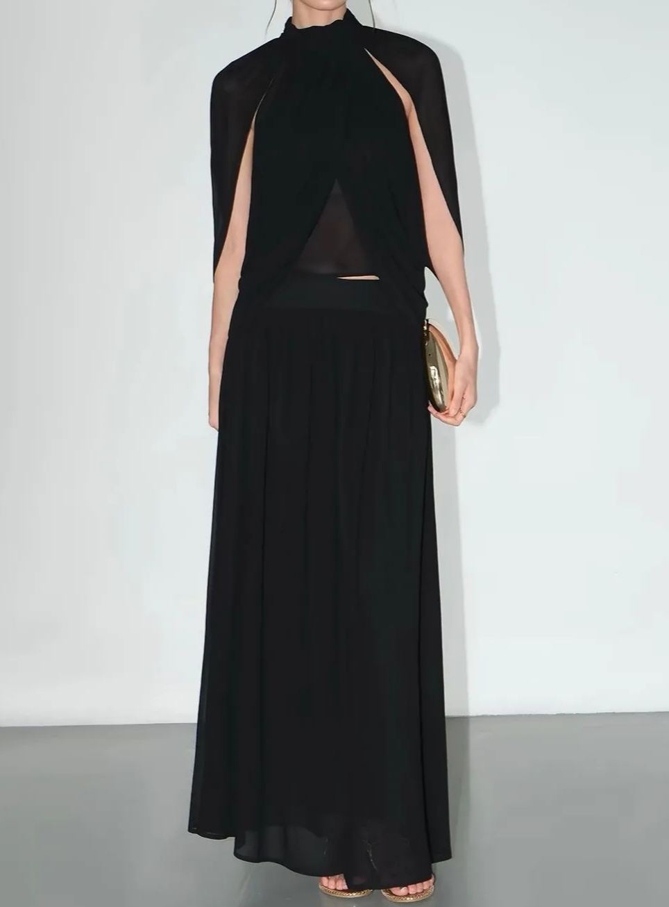 Vanaja Ethereal Two-Way Cape Top & Maxi Skirt (Sold Seperately)