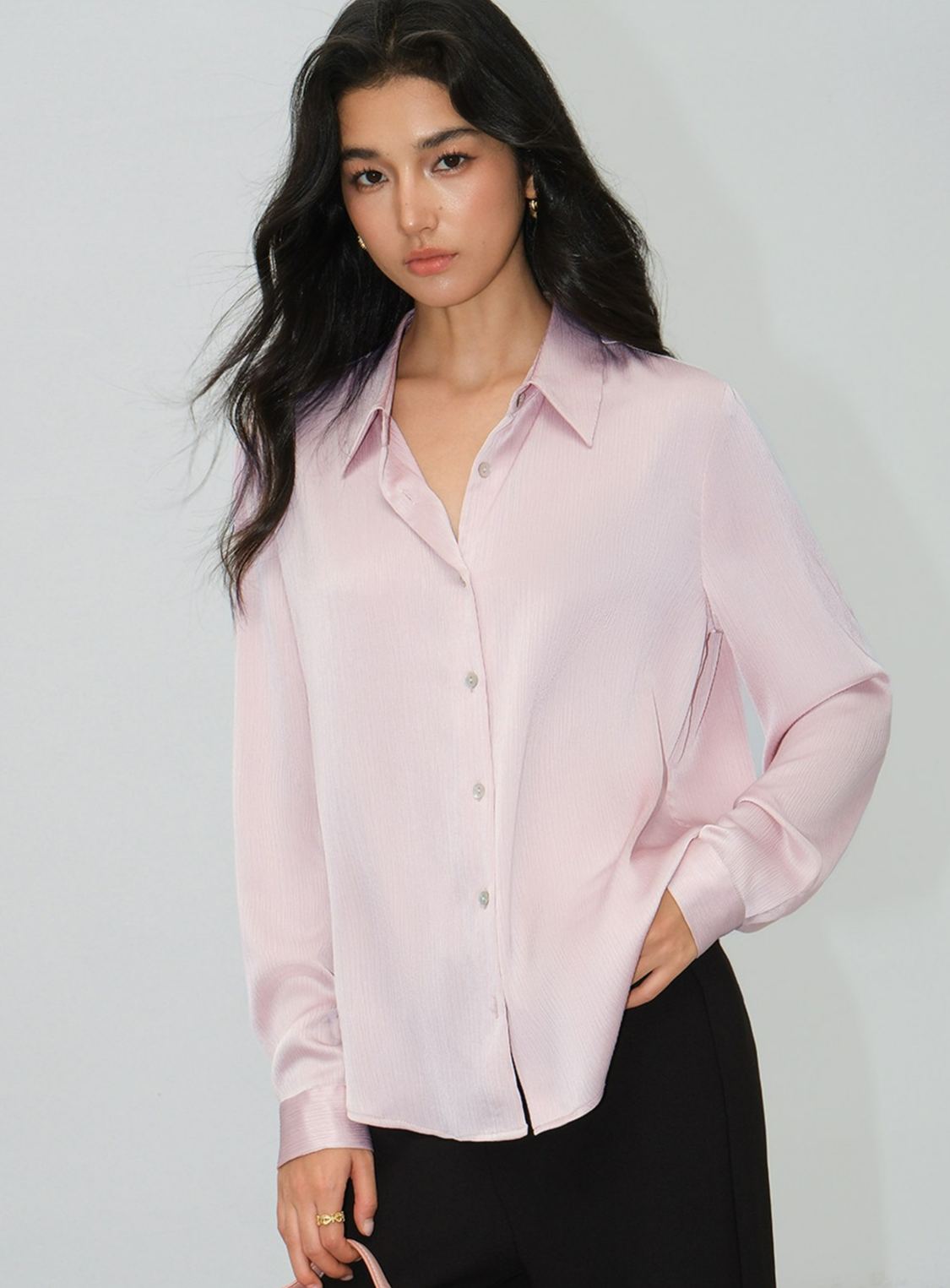 Jocelyn Textured Long Sleeve Shirt
