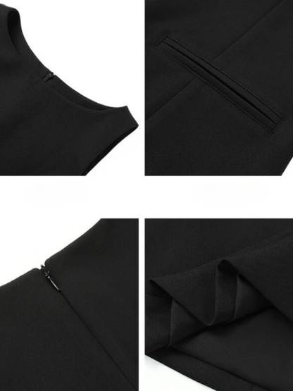 Meyl OL Mini Dress with Fake Pocket-The Black Bow-