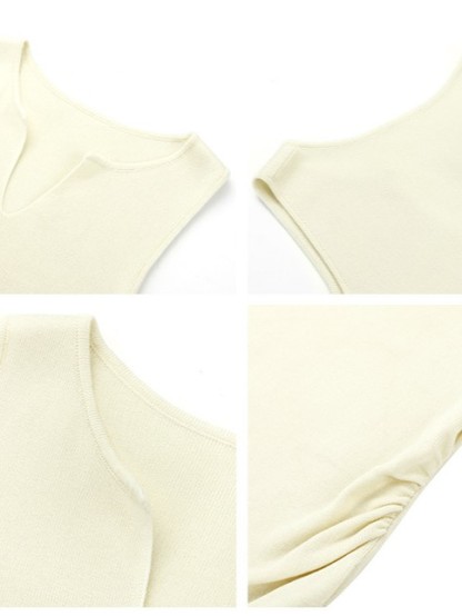 Macy Open Neck Sleeveless Top-The Black Bow-