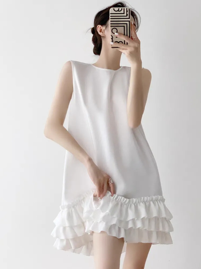 Landye Layered Trim Shift Dress-The Black Bow-