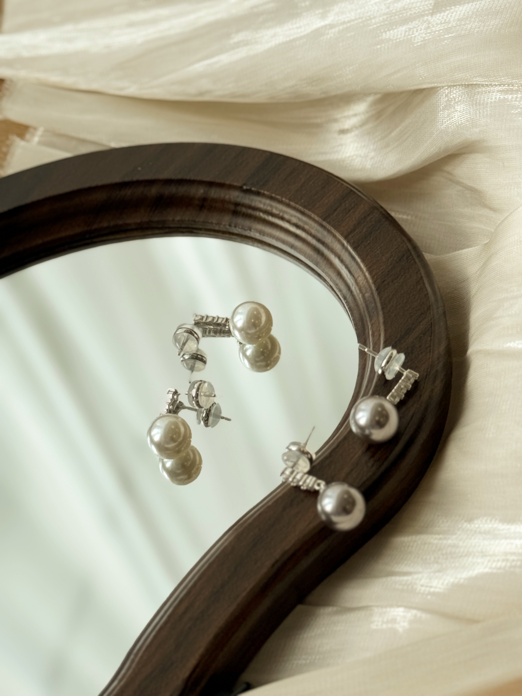 Ye-Hwa Pave Diamond Pearl Drop Earrings